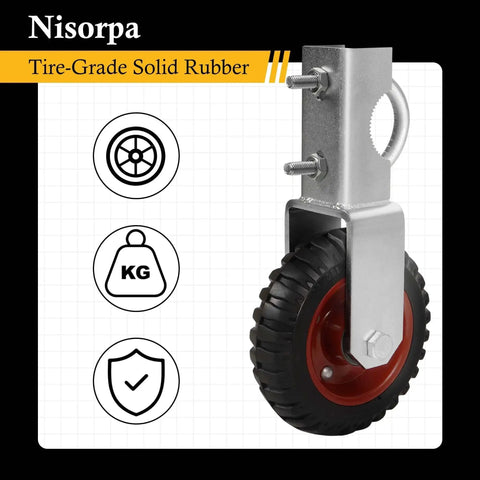 Gate Wheel Set 6 Inch Gate Wheel Set For Farm Gates, 2 Pack Gate Supp...