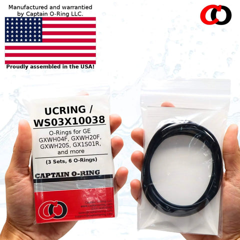 Replacement O Rings Kit For GE Water Filter Housings UCRING WS03X10038 3 Set Includes Six O Rings packaging and product