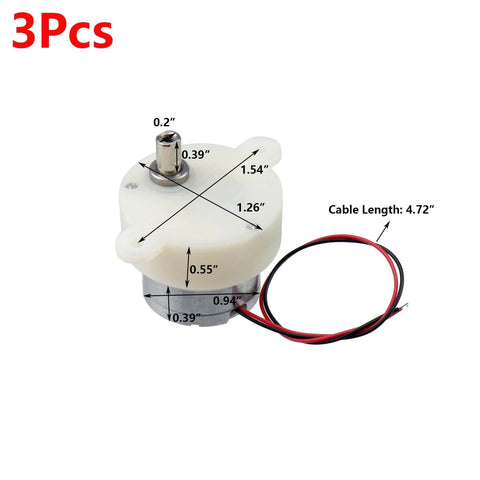 ✝️ Gear Motor 10 mm Shaft Size 3-Pack 100Rpm Gear Motor High for Rotary Equipment and Power Transmission shown with dimensions