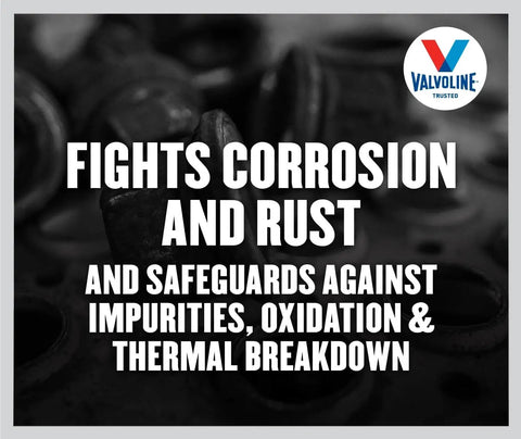 Text image promoting Daily Protection 80W90 Gear Oil for Cars and Trucks, showcasing corrosion and rust protection features.