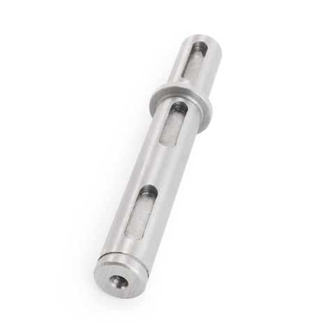 Close-up of a metal shaft for Gearbox 14 mm Shaft Size 1-Pack Output Single Shaft Diameter for Rotary Equipment and Power Transmission.