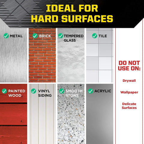 Heavy Duty Double Sided Gel Tape For Removable Mounting Up To 20 Lbs On Metal Glass Tile Wood Brick And More usage guide.