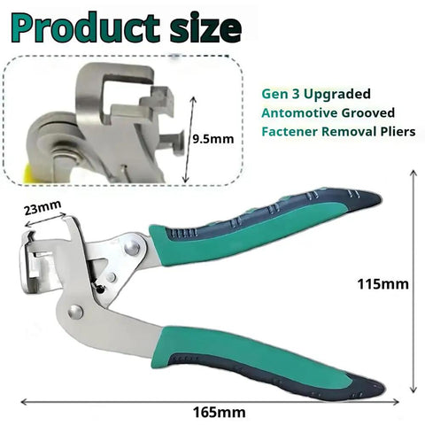 All In One Car Clip Pliers And Disassembly Tool For Fastener Removal Hassle Free Panel Access Trim Clips Rivets Without Damage Ideal For Interior And Exterior Car Trim Repair 2025 Model, size dimensions shown
