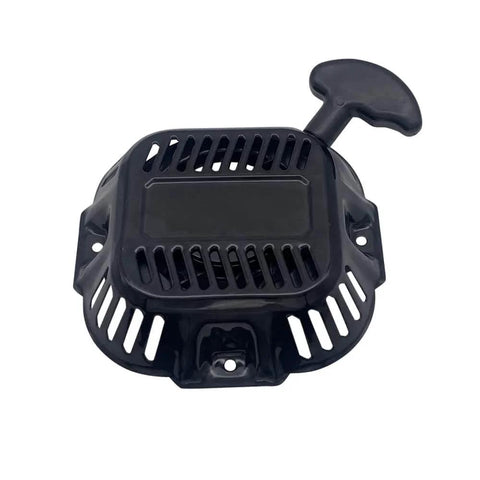 Front view of Pull Start Assembly for Generac Generators 196cc 208cc 212cc GP3250 GP3300 Recoil Starter, black with pull handle