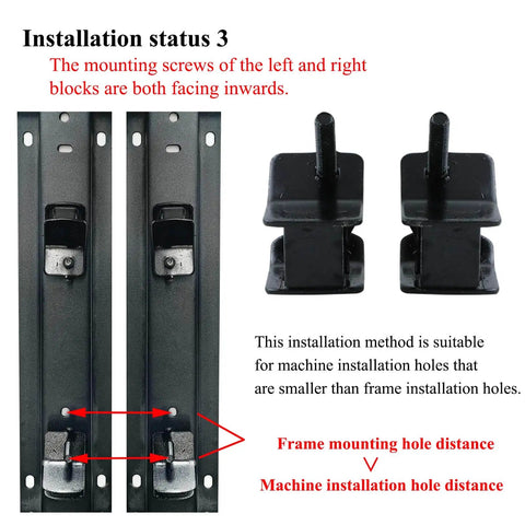 Installation instructions for Generator Anti Vibration Rubber Mount Set For 2000w To 4750w Open Frame Generators shown in image.