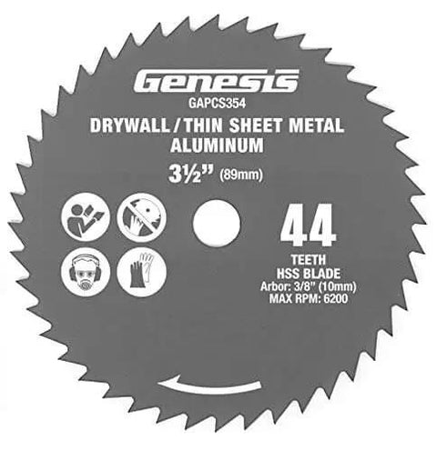 3.5-inch circular saw blade for drywall and thin sheet metal, 44 teeth
