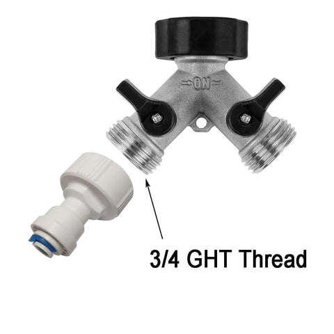 GHT Female Quick Connect Adapter With Easy Hookup From Three Quarter Inch Thread To Three Eighths Inch OD Tubing For RO Water Filters Pack Of Ten