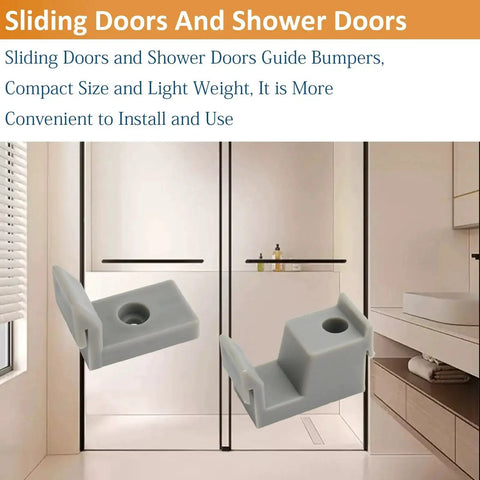 Shower Door Bumpers For Glass And Sliding Shower Doors Guide Bumper Set 3 Pcs Durable Plastic Protects Bathroom Doors