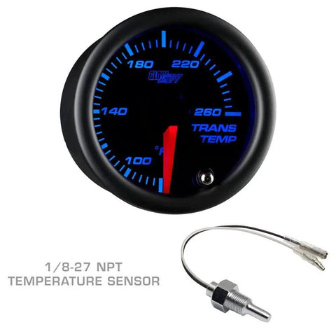GlowShift Diesel Gauge Package For Ford Super Duty F250 F350 1999 2007 Transmission Temp Gauge with Temperature Sensor