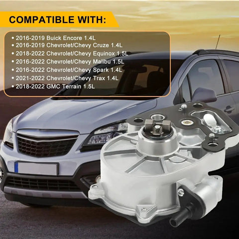 Premium Brake Vacuum Pump Replacement For GM Vehicles Cruze Malibu Spark Buick Encore Equinox GMC Terrain 1.4L 1.5L car illustration