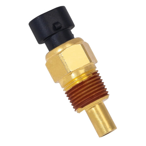 Coolant temperature sensor, brass threaded body, black connector, model 213-928