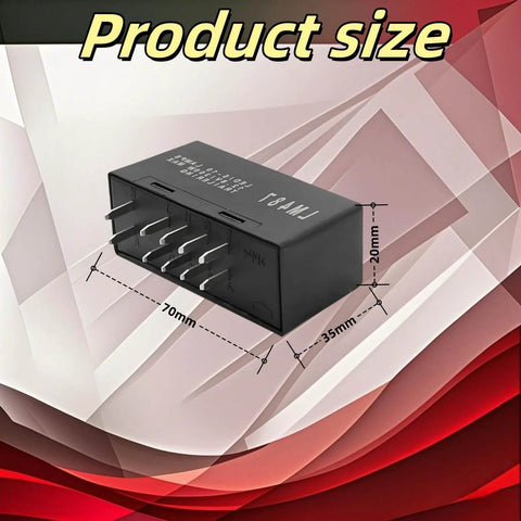 LED Flasher Relay For Hazard Warning And Turn Signals, Hyper Flash Fix Module Blinker dimensions