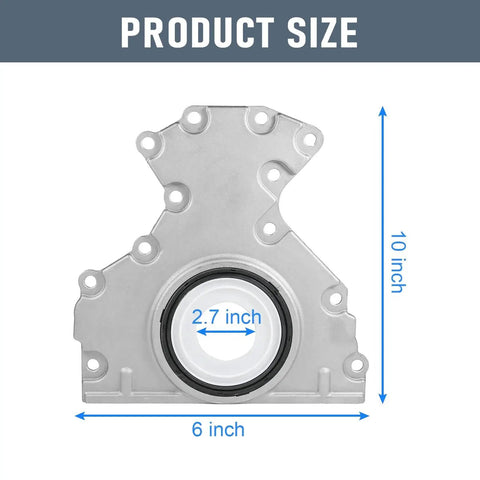 Rear Main Seal Kit For GM V8 Engines 4.8L 5.3L 6.0L 6.2L Fits Chevy Tahoe Suburban Silverado Express Avalanche Cadillac Escalade GMC Yukon Sierra Savana Replacement Replaces 635518 12633579 12639250, 10x6 inches view
