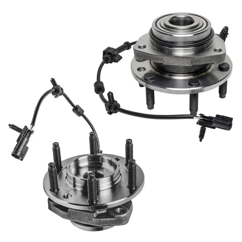 Two Front Wheel Bearing Hubs Replacement Kit For 2002-2009 Chevrolet Trailblazer EXT, GMC Envoy And Envoy XL, with ABS sensor and flange