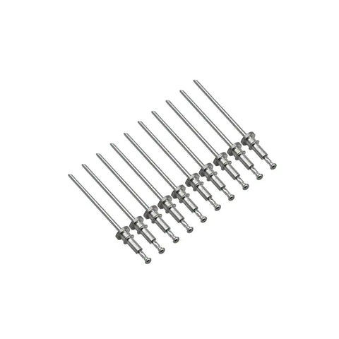 Trim Clip Studs 10Pcs For Buick Cadillac Pontiac GMC Window Regulator Rivets, metal rivets shown linearly.