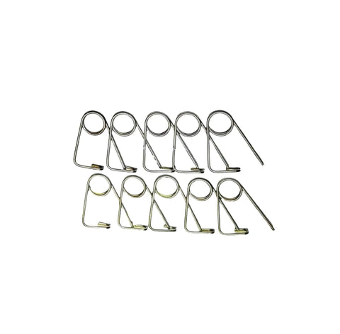 Image of a Twenty Reusable Cotter Pins Kit For Go Kart Racing Including Ten Small 1.125 Inch Pins And Ten Large 1.5 Inch Pins Wheel Hub Clips.