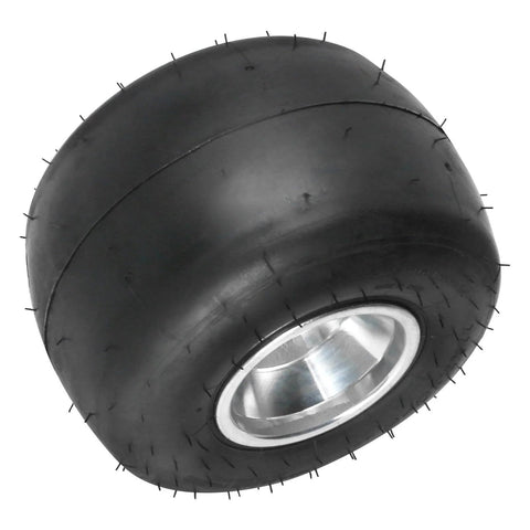 High Performace Go Kart Tire and Rim, 11x7.10-5 Go Cart Rear Wheel and Racer Tire Fit Bolt Pattern 50mm, Slip Tread, Aluminum Alloy Rim