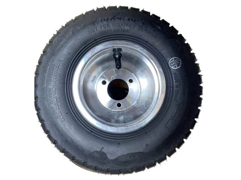 10''X4.5-5'' GO KART FRONT TIRES AND RIMS WITH 3 HOLES, tire grain surface for safety, front view