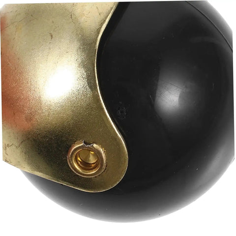Close-up of a gold and black ball caster wheel from Gold Ball Caster Wheels Set 5 Pieces For Desk And Office Chairs Smooth Rolling Replacement Casters