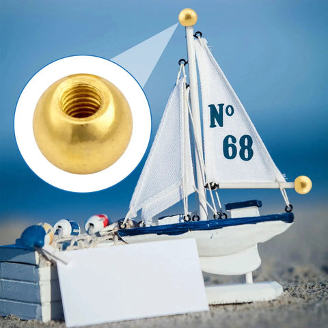 10 Pack M4 Thread Cap Knobs Gold Ball Shape Decorative Screw Caps For Lighting Fixtures And Furniture Fastening with boat