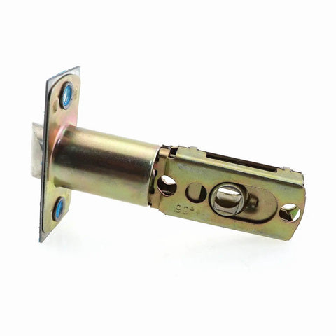 60/70mm Gold Coloured Adjustable Cam Latch Tubular Mortise Lock for Lever Door Handles, durable iron construction close view
