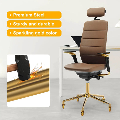 Metal Base Replacement Set For Office And Gaming Chairs With Bottom Plate Stand Cylinder And Five Durable Rubber Caster Wheels