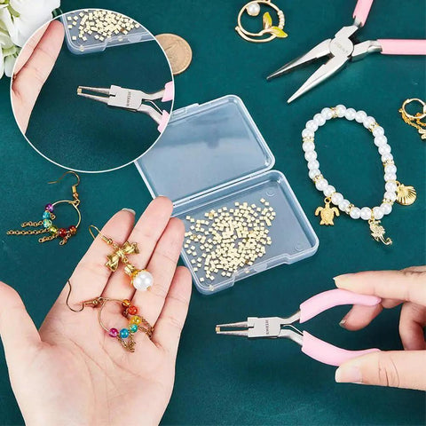 Jewelry making with Gold Chip Solder Set 200Pcs 2x2mm 24K Gold Plated Brass Solder Chips and tools for DIY repairs
