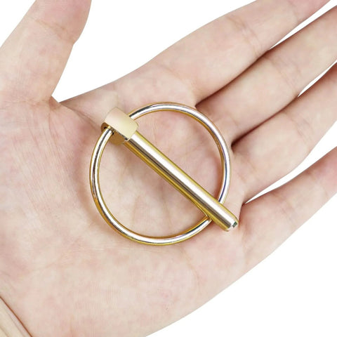 4 Pack Heavy Duty Stainless Steel Gold Lynch Pins With Ring For Trucks Tractors Trolleys Lawn Mowers And Trailers One Quarter Inch By One And Three Quarter Inch Zinc Coated Six Millimeter By Forty Five Millimeter Corrosion Resistant