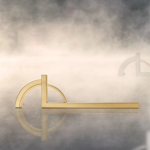 2 Pack Gold Zinc Alloy Cabinet Pulls Modern Minimalist Handle Set for Cabinets and Drawers with Smooth Gold Finish