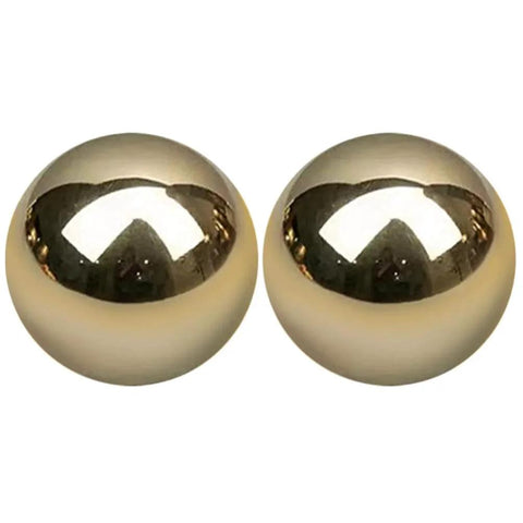 2Pcs Brass Exercise Ball 1.5 Inch Golden Solid Copper Metal Baoding Balls for Hand Therapy Stress Relief, Chinese Kung Fu Massage