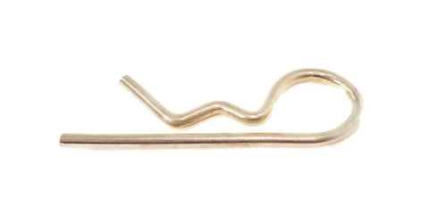 Golden Hitch Pin Zinc Plated Replacement For Western 93028 heavy duty trailer hitch pin shown in profile view, steel material, standard size.