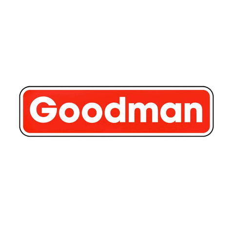Goodman logo on a red and white background