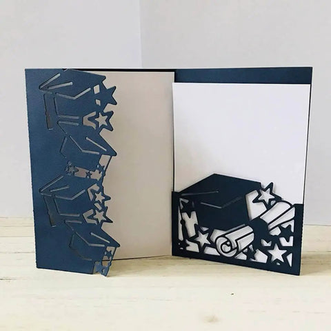 Graduation invitation using Versatile Die Cuts Kit For Scrapbooking And Card Making With Graduation Invitation Shapes Carbon Steel Metal Dies