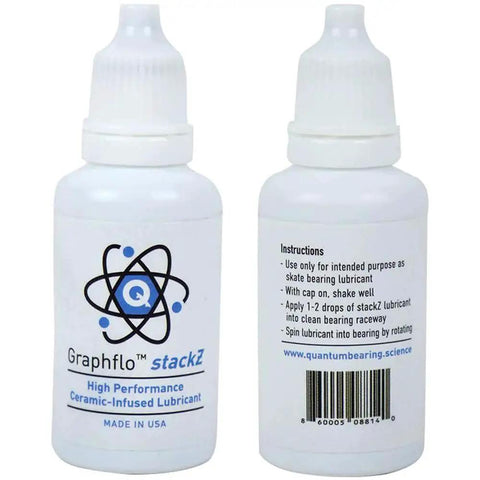 Graphflo Stackz Cream Lubricant bottles for High Performance Skate Bearings Pack Of Eight, Made In USA, smooth spins.