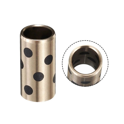 10 Pack JDB Bearing Bushing Sleeve 8mm Bore 12mm OD 20mm Length Self Lubricating Graphite Brass Bushings for CNC and Robotics