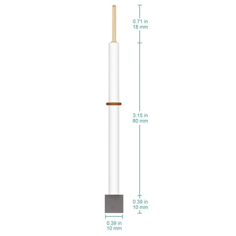 Ultra Pure Graphite Sheet Electrode 10x10x3 Millimeter With Copper Core And PTFE Coating For Electrochemistry Applications, 99.99 Percent Carbon Purity
