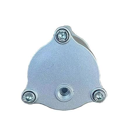 Front view of gray Compressed Air Motor for Pneumatic Hydraulic Pumps, housing with Stud with visible bolt attachment.
