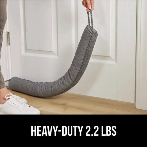 Door Draft Stopper For Bottom Of Doors Fits Gaps Up To 3 Inches, 32 Inch Gray, easy install under door for cold air and noise blocking