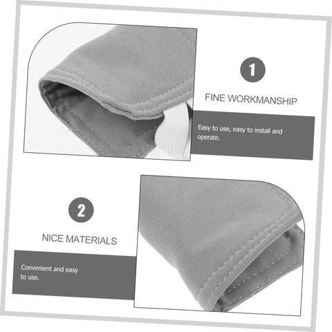 Gray 2-pack door silencer cushion close-up with soft foam protection, illustrating fine workmanship and durable materials.