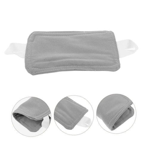 Experience quiet living with this 2-pack door silencer cushion set in gray, shown flat with elastic for tool-free installation.