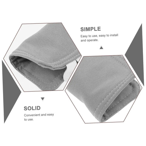 Experience quiet living with this 2-pack door silencer cushion set that reduces slams in bedrooms, nurseries, and offices; soft gray foam pads.