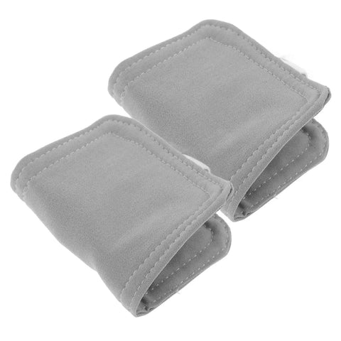 Effortless, tool free door silencer set that cushions slams, reduces noise, and protects wood doors. No drilling required. Gray pads.