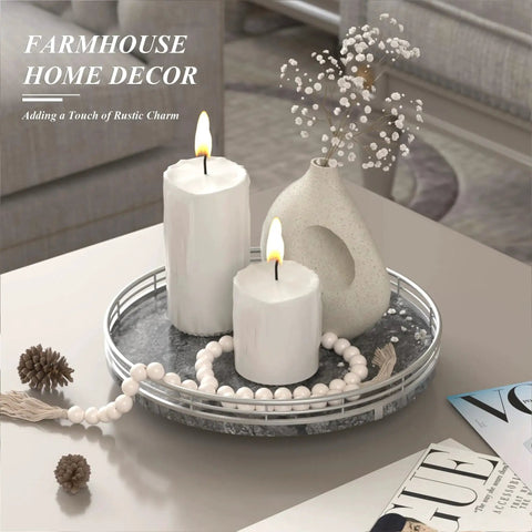 Gray Marble Lazy Susan Turntable 10 Inch Round Stone Tray For Dining Table Kitchen Countertop And Bar With Silver Frame