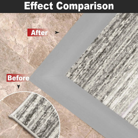 Effect comparison of 10Ft Carpet Floor Transition Strip, Self Adhesive Edging Trim, Floor Divider Strip, PVC Threshold Cover for Doorway