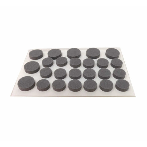 Assorted Round Self Stick Noise Dampening Foam Cabinet Bumpers 100 Pack Gray For Quiet Closures And Surface Protection Easy Peel And Stick Ideal For Cabinets Doors Electronics Lamps Decor And More on a sheet