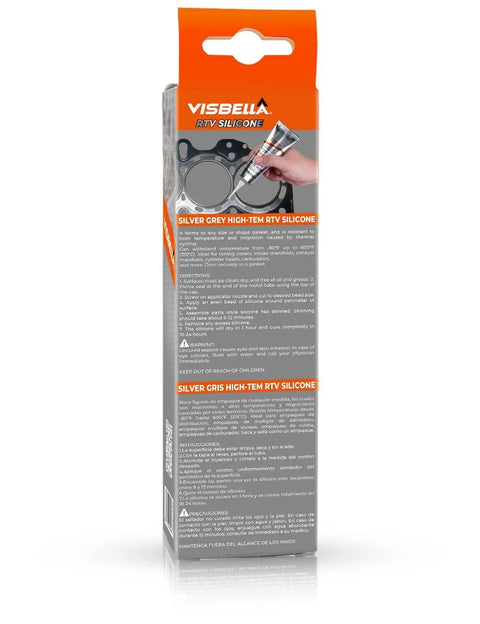 Gasket Maker RTV Silicone Sealant For Oil And Coolants Sensor Safe Non Corrosive High Flexibility Great For Old School Beater Rides And Domestic Cars 3.5 Oz Gray packaging showing application on gasket