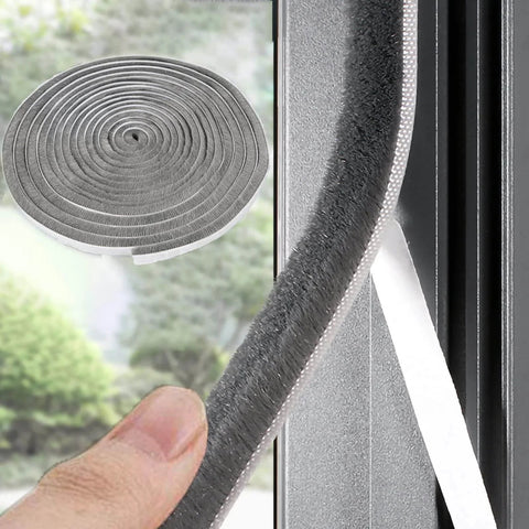 Installing 33 Ft Gray Self-Adhesive Soundproofing Weather Stripping for Doors and Windows, 0.35" Wide x 0.2" Thick on window