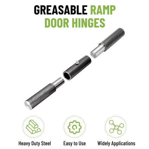 Image of Ten Inch Weld On Trailer Ramp Hinge Heavy Duty Greasable Ramp Door Hinges Pack Of Four For Durable Gates.