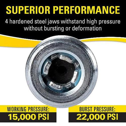 Beefy Heavy Duty Quick Release Grease Coupler 1/8 In NPT 1 Pack With Integrated Non Return Valve for Easy Disconnect close-up