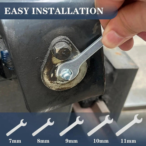 Using wrench on All In One Grease Fittings Kit With 405 Pcs SAE And Metric Zerk Fittings Including NPT One Quarter Inch M6.